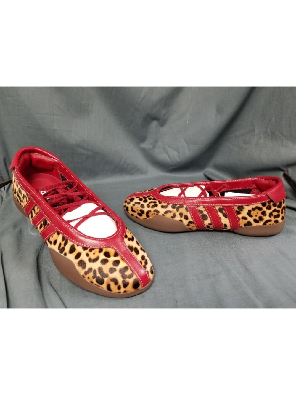 Adidas Taekwondo Mei Ballet Leopard Print Red KJ0647 Womens Size 8.5 NEW NO BOX